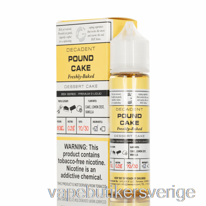 Vape Sverige Pound Cake - Bsx Series - 60ml 6mg